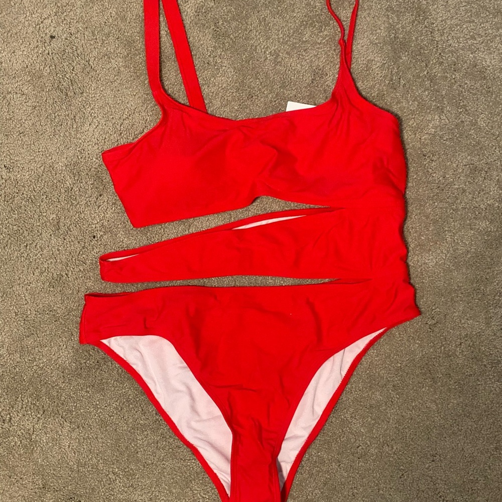 Red Women's One Piece Swimsuit